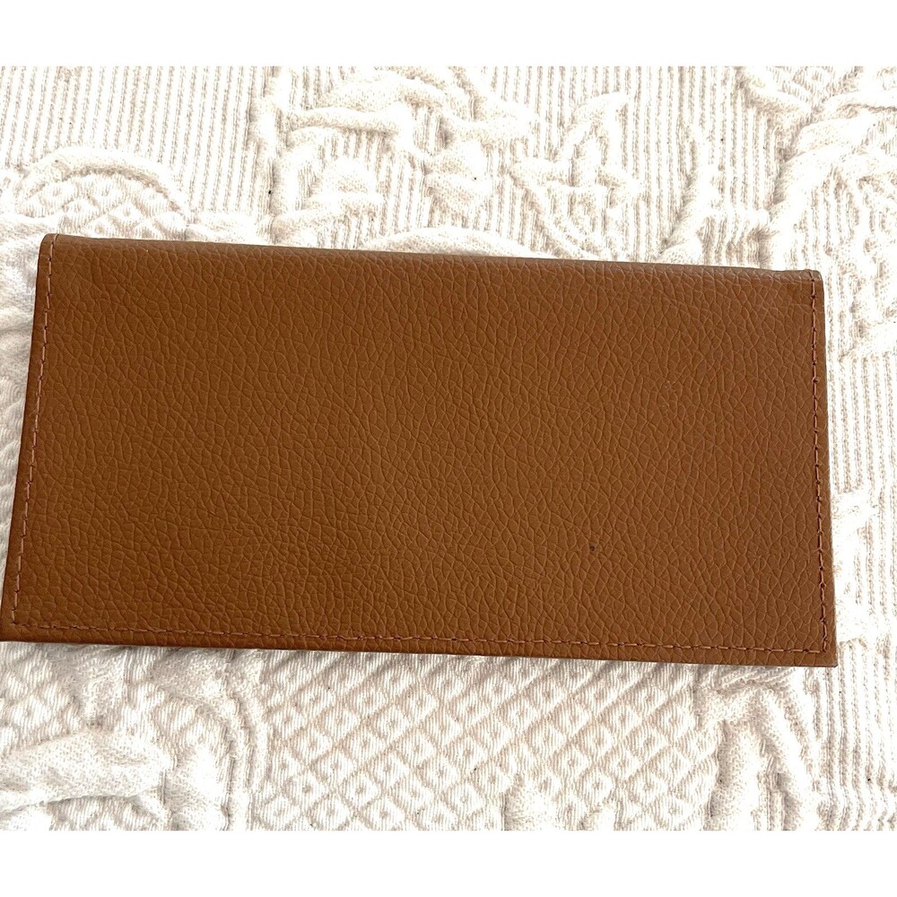 Stone Mountain Made With Love Checkbook Cover Tan Brown Pebbled Texture - Picture 3 of 9